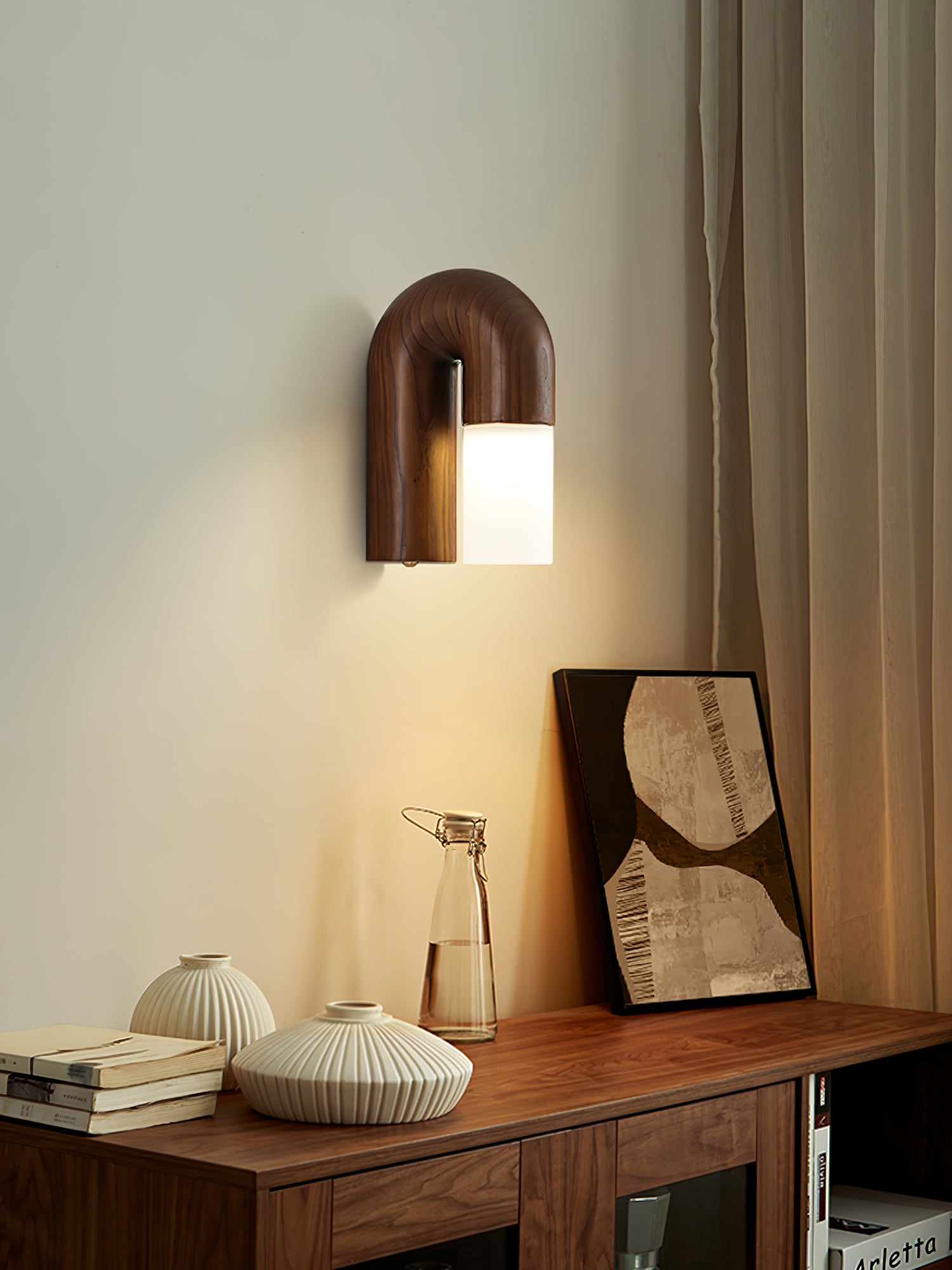 Arcus Wood Wall Lamp - Cueteks