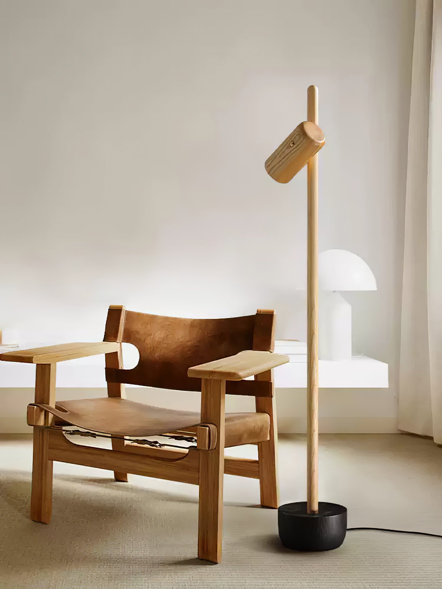 Spotlight Wood Floor Lamp - Cueteks