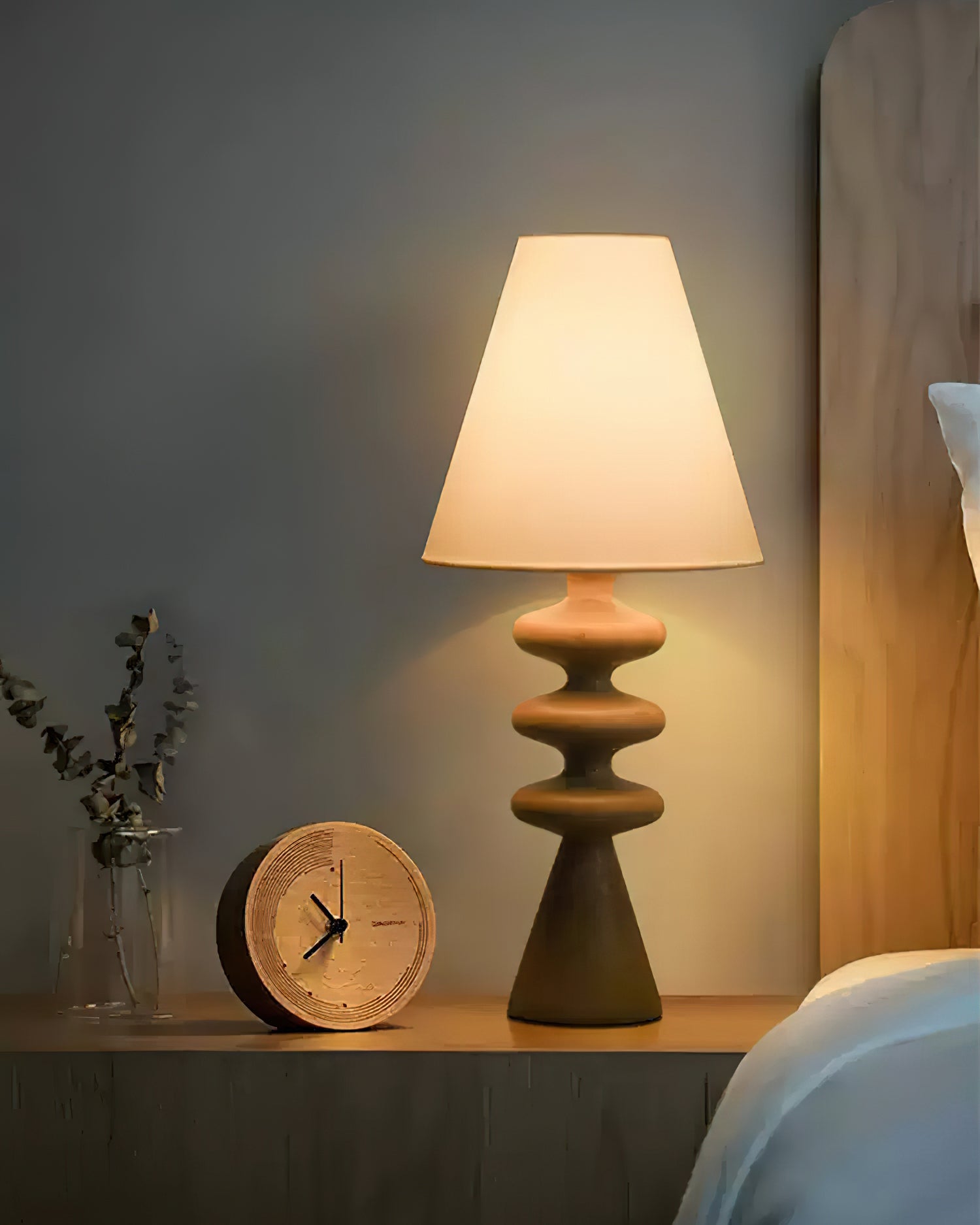 Ripple Wood Table Lamp - Cueteks