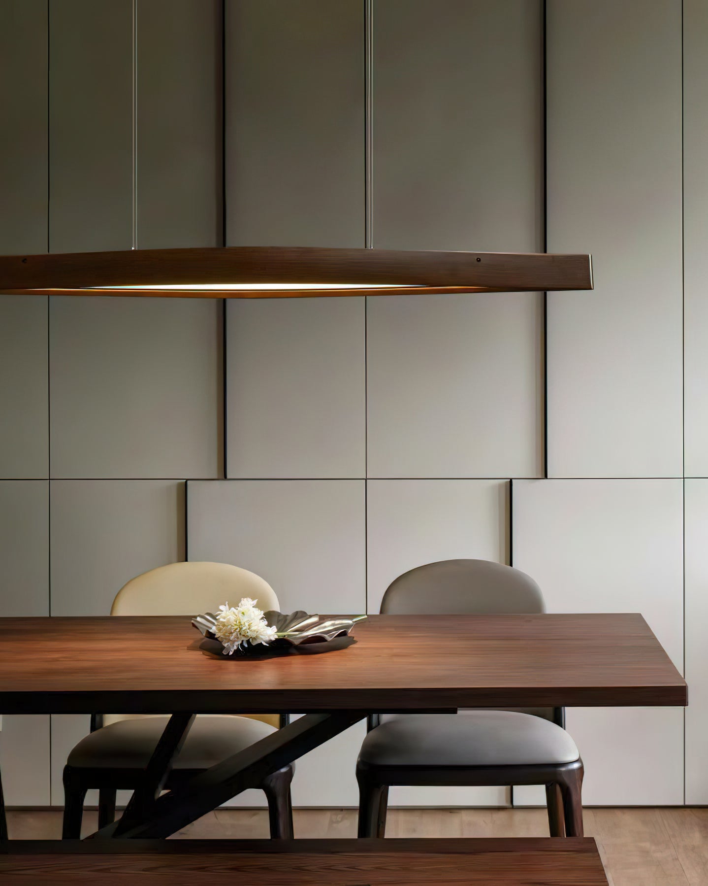 Horizon Linear Wood Pendant Lamp - Cueteks