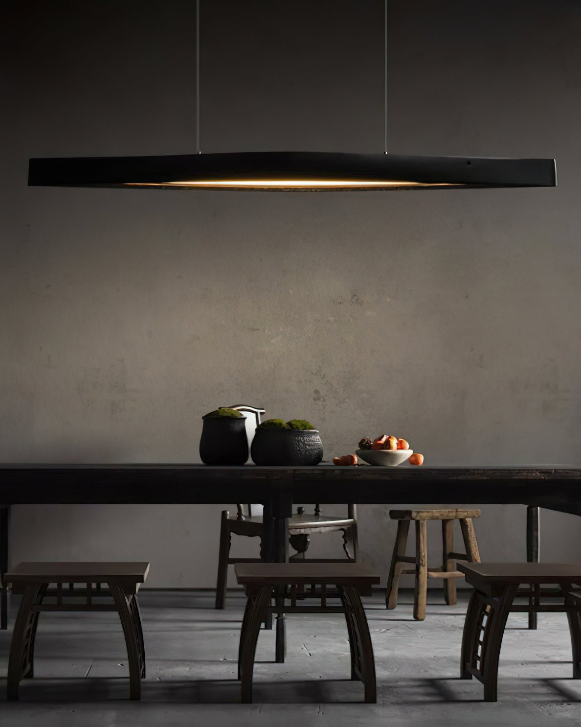 Horizon Linear Wood Pendant Lamp - Cueteks