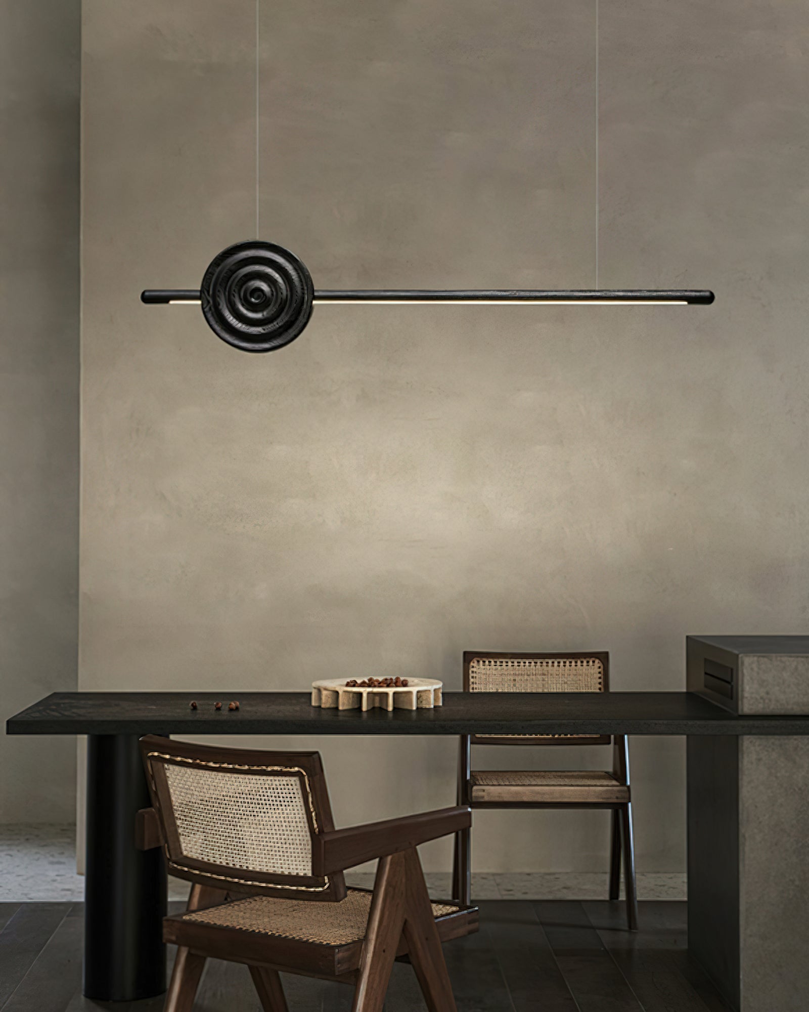 Erhu Wood Chandelier - Cueteks