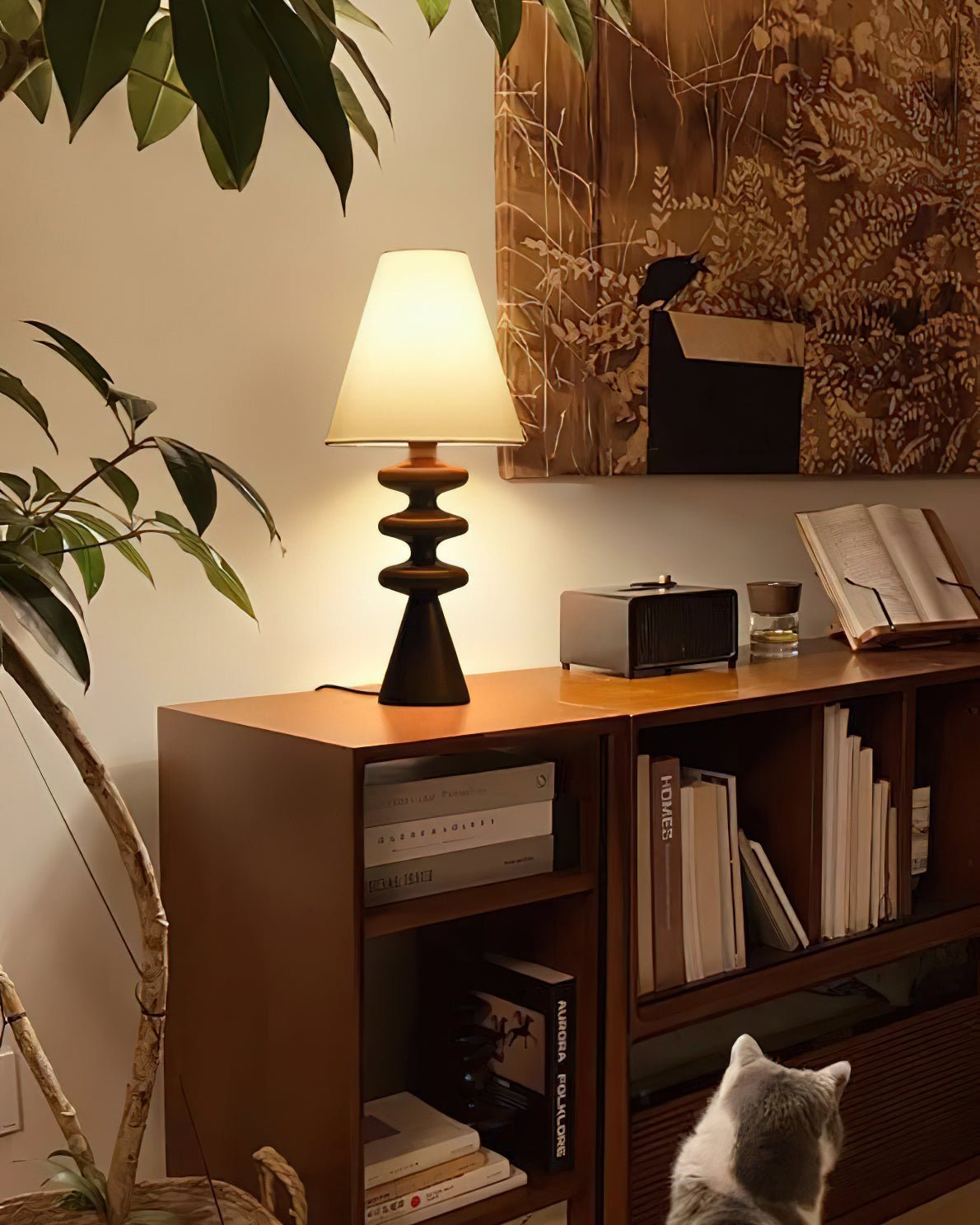 Ripple Wood Table Lamp - Cueteks