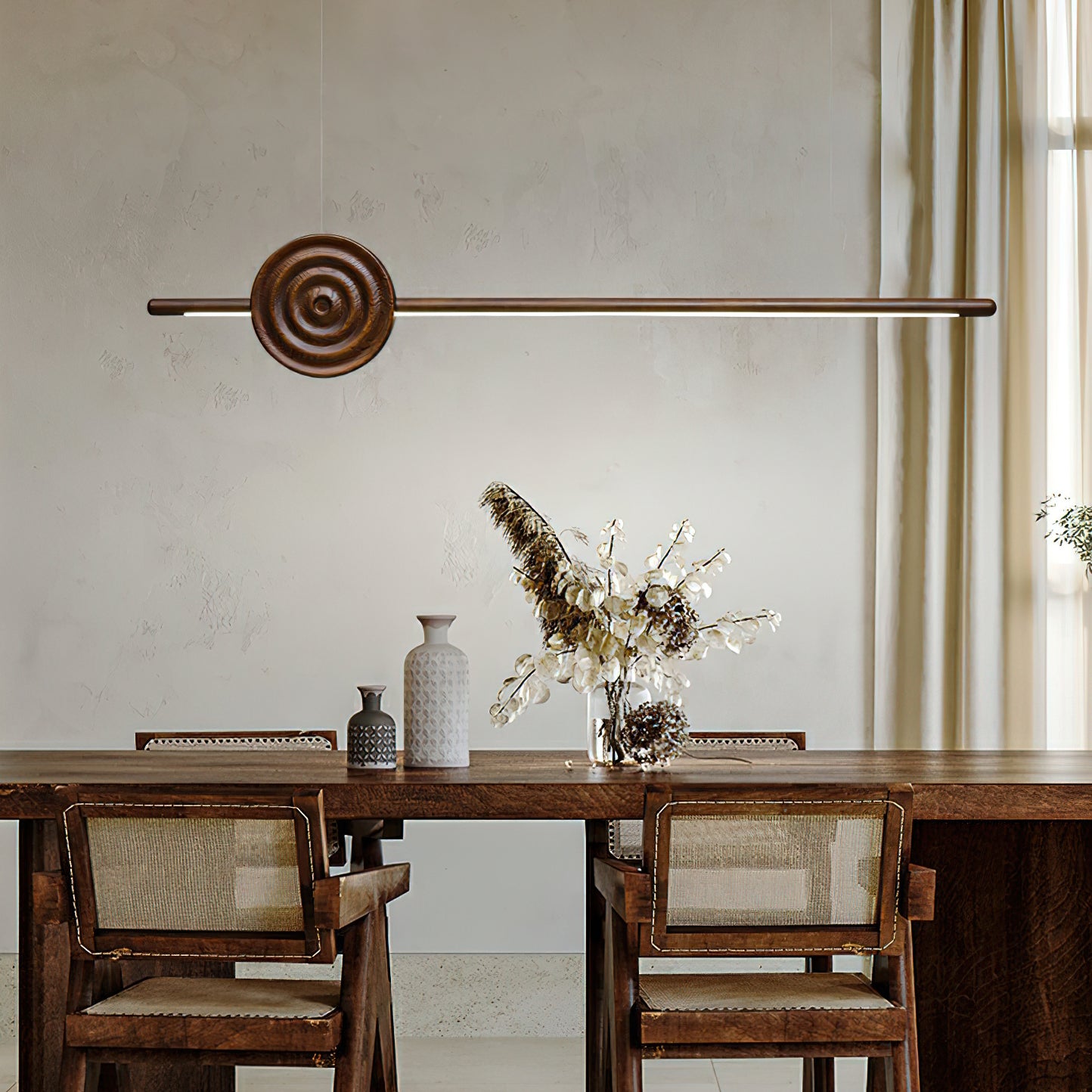 Erhu Wood Chandelier - Cueteks