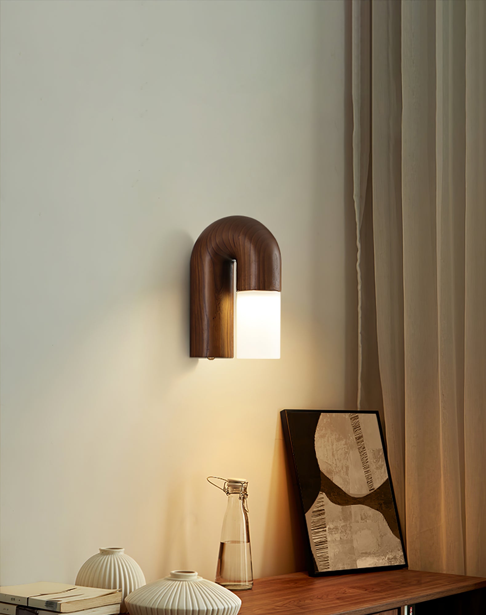 Arcus Wood Wall Lamp - Cueteks