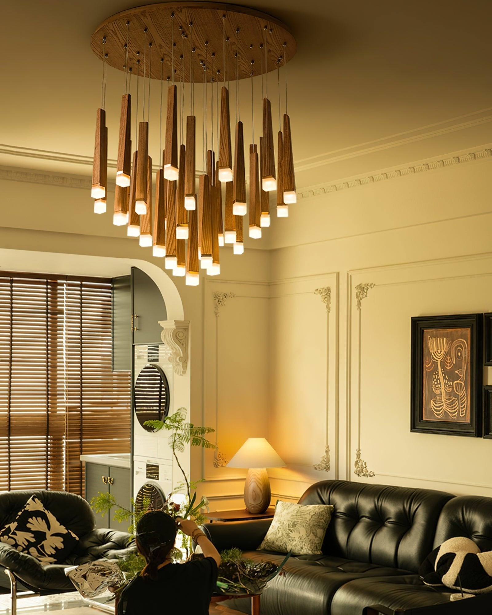 Firewood Stick Chandelier - Cueteks