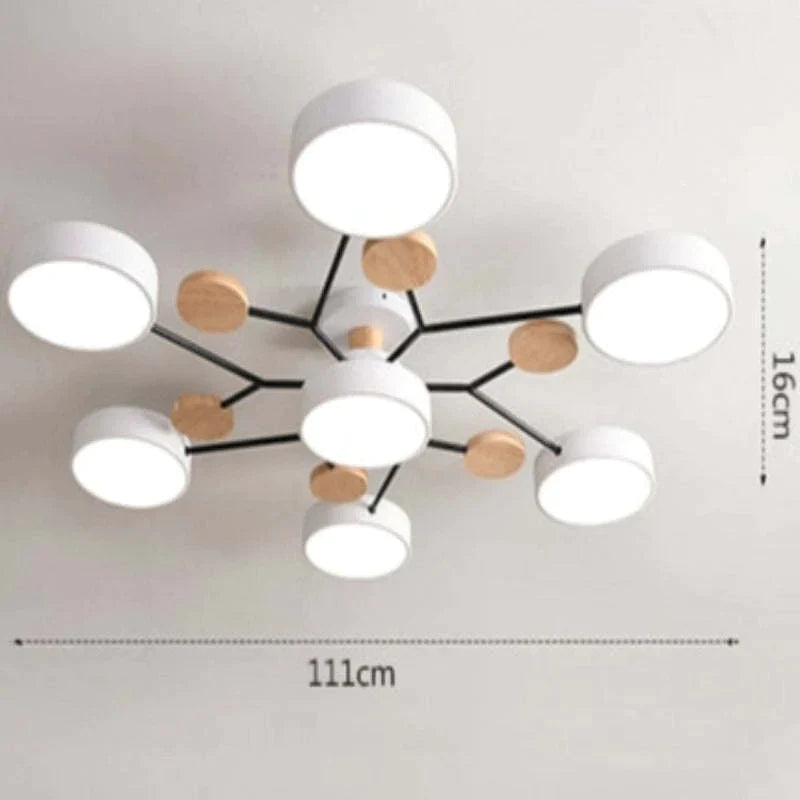Moderne runde LED Deckenleuchte für Wohn- / Schlafzimmer, Grün - Cueteks