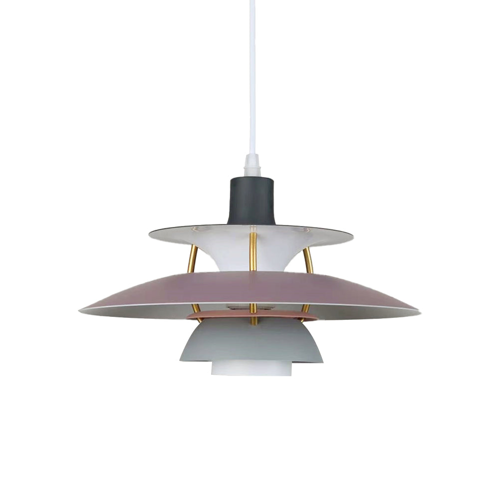 Moderne Macaron Regenschirm Pendelleuchte. Rauchviolett & Grau - Cueteks