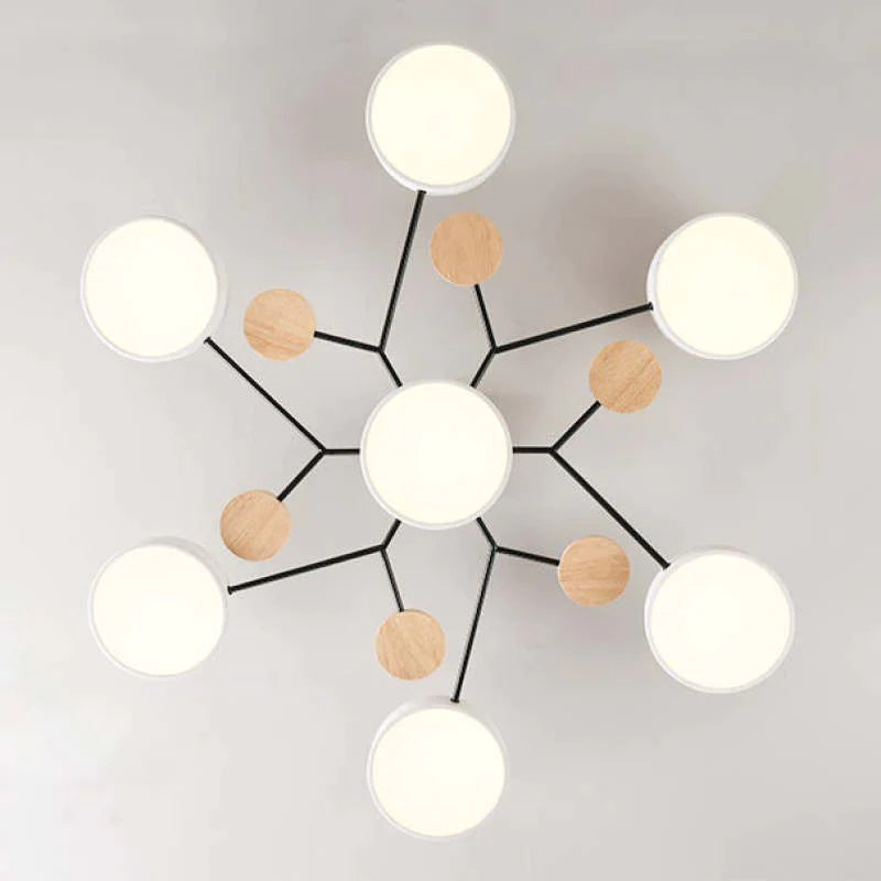 Moderne runde LED Deckenleuchte für Wohn- / Schlafzimmer, Grün - Cueteks