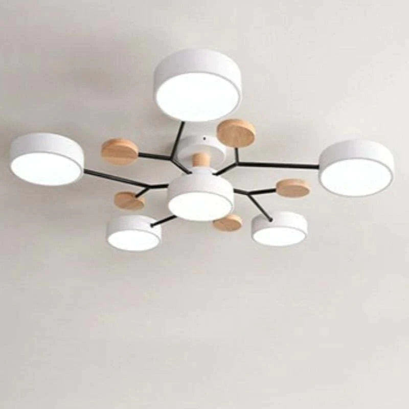 Moderne runde LED Deckenleuchte für Wohn- / Schlafzimmer, Grün - Cueteks