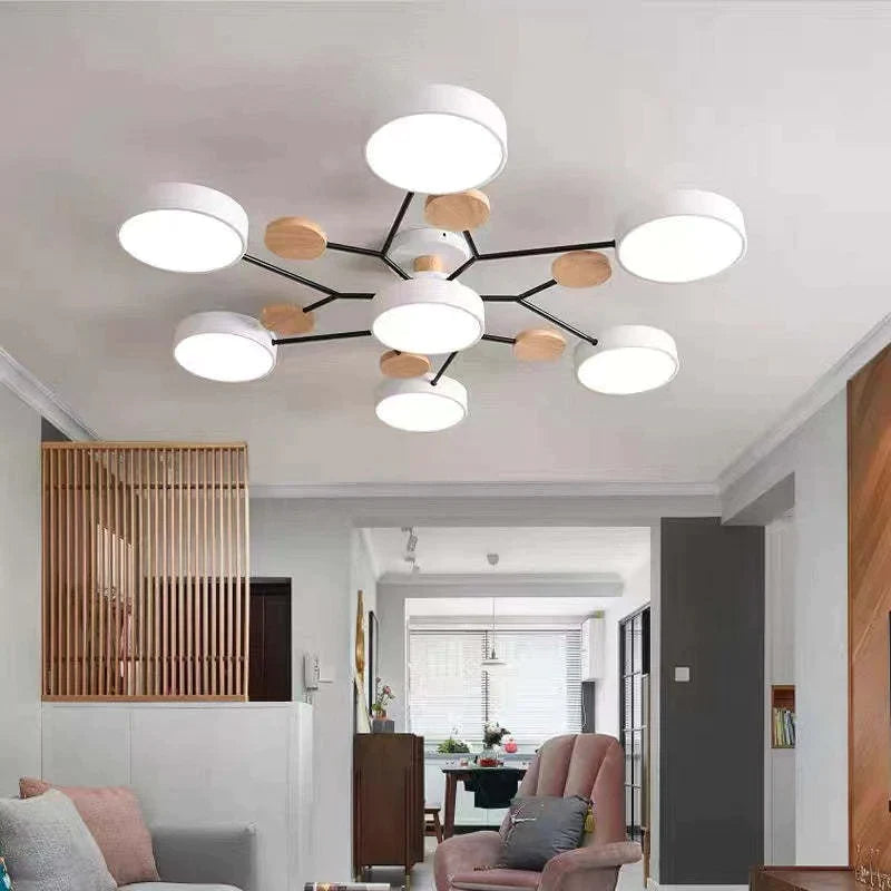 Moderne runde LED Deckenleuchte für Wohn- / Schlafzimmer, Grün - Cueteks