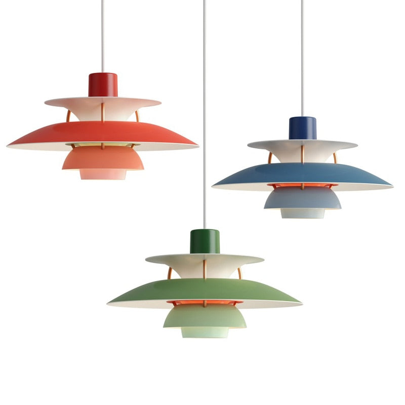 Moderne Macaron Regenschirm Pendelleuchte. Rauchviolett & Grau - Cueteks