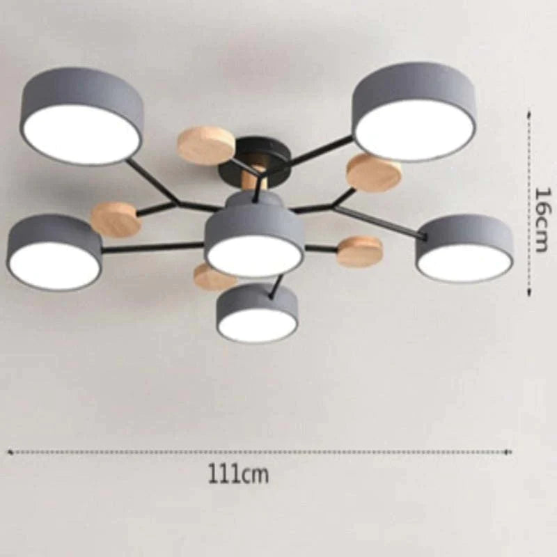 Moderne runde LED Deckenleuchte für Wohn- / Schlafzimmer, Grün - Cueteks