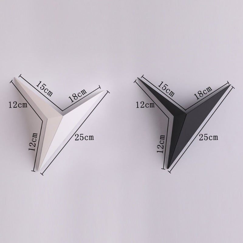 Moderne Minimalistische dreieckige LED-Wandleuchte, Weiß - Cueteks