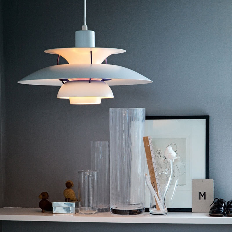 Moderne Macaron Regenschirm Pendelleuchte. Rauchviolett & Grau - Cueteks