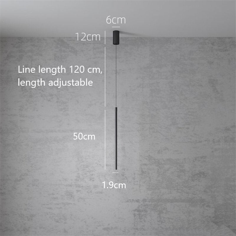 Edge Moderne Nachttischlampe LED Pendelleuchten, L 80CM - Cueteks