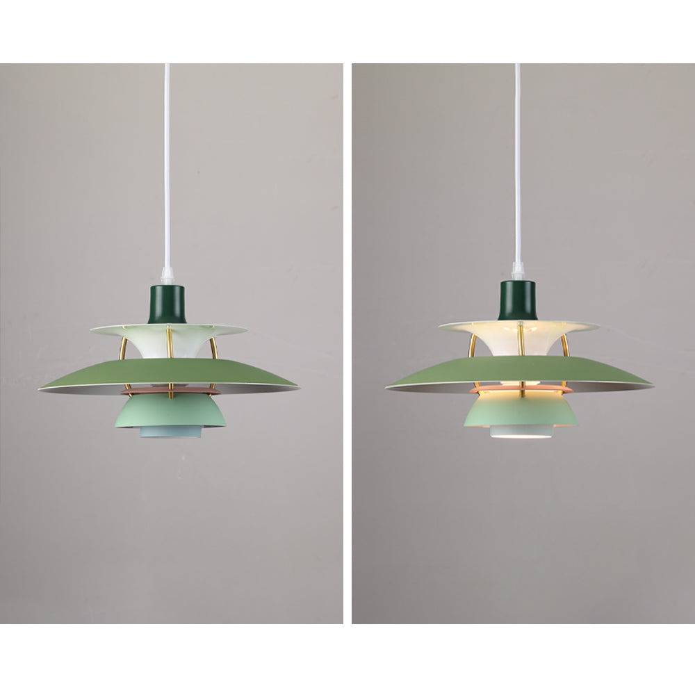 Moderne Macaron Regenschirm Pendelleuchte. Rauchviolett & Grau - Cueteks