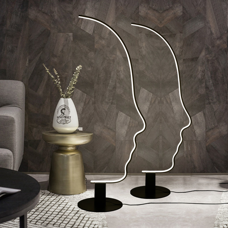 Postmoderne LED-Stehlampe mit menschlichem Gesicht, L170CM - Cueteks