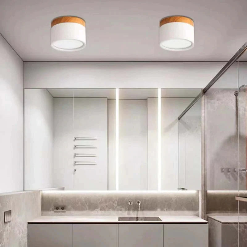 Moderne LED-Downlights Makrone Deckenleuchte, Grün&Weiß - Cueteks