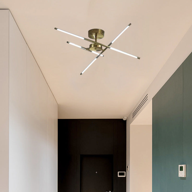 Edge Deckenleuchte, Schwarz & Gold, 6/8/10/12-flamming - Cueteks
