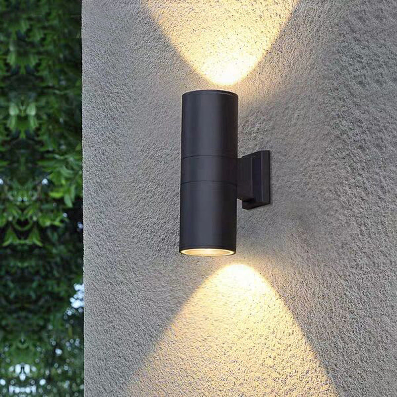 Orr Außenwandleuchte Doppelkopf, Metall &Glas, Wasserdicht - Cueteks