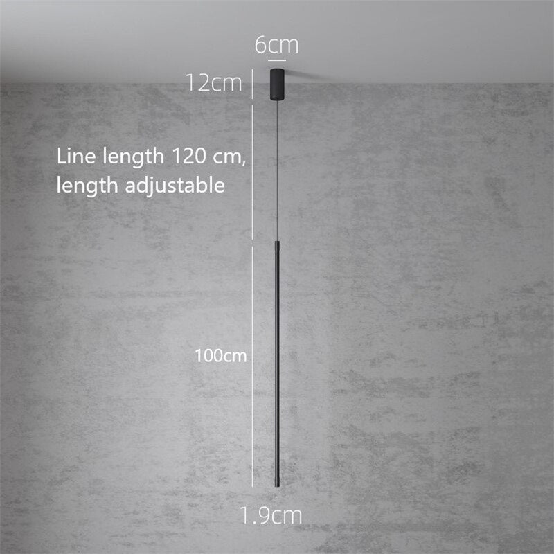 Edge Moderne Nachttischlampe LED Pendelleuchten, L 80CM - Cueteks