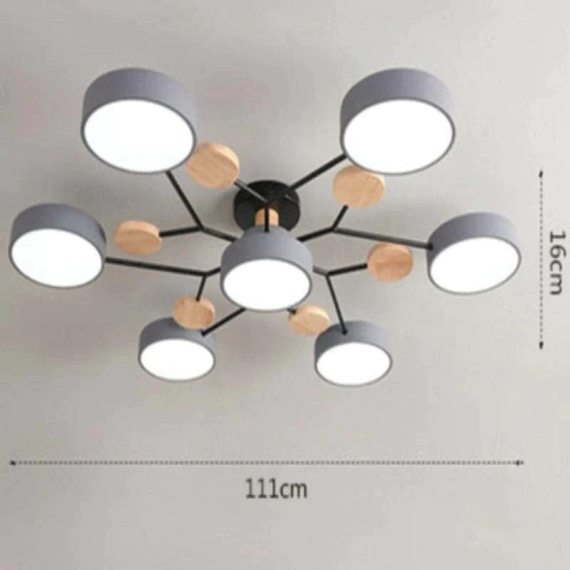 Moderne runde LED Deckenleuchte für Wohn- / Schlafzimmer, Grün - Cueteks
