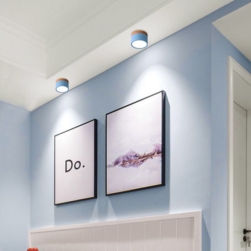 Moderne LED-Downlights Makrone Deckenleuchte, Grün&Weiß - Cueteks