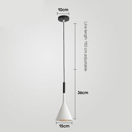 Morandi Nordische Moderne LED Pendelleuchte, Schwarz - Cueteks