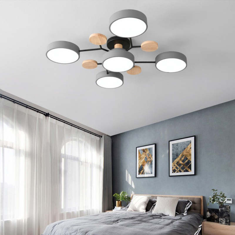Moderne runde LED Deckenleuchte für Wohn- / Schlafzimmer, Grün - Cueteks