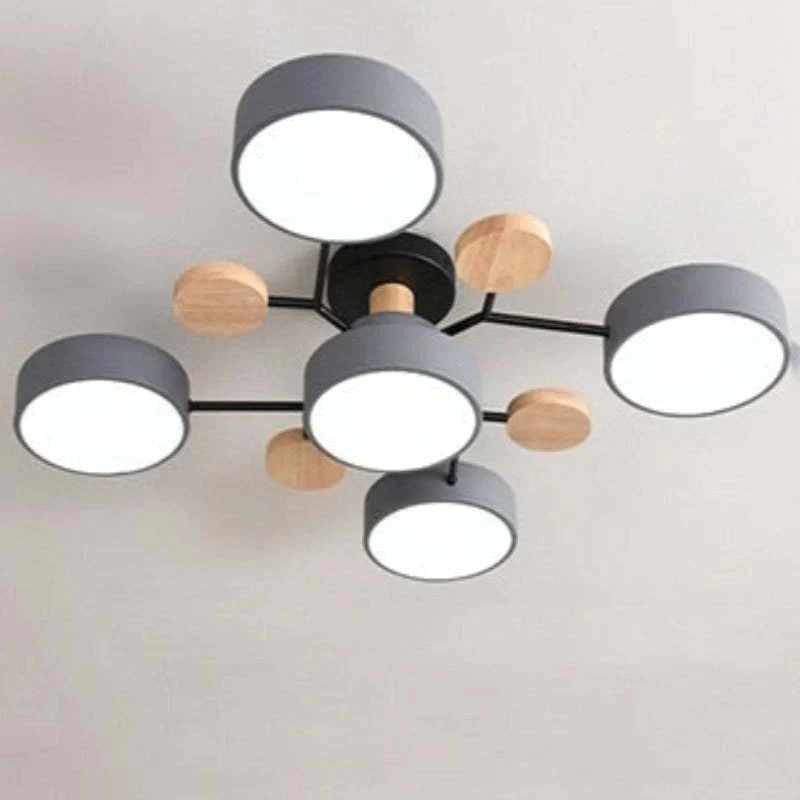 Moderne runde LED Deckenleuchte für Wohn- / Schlafzimmer, Grün - Cueteks