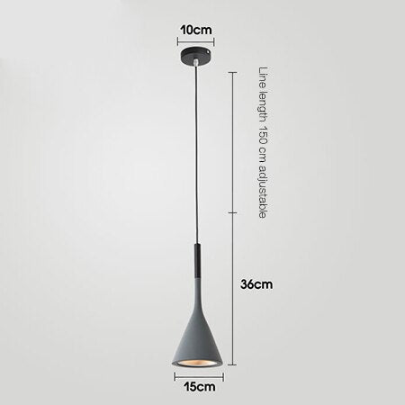 Morandi Nordische Moderne LED Pendelleuchte, Schwarz - Cueteks