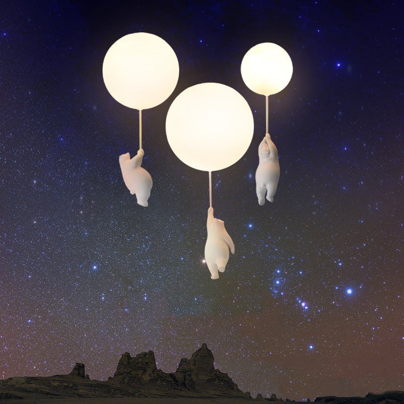 Fateh Bär Luftballons Deckenleuchte Karikatur Kinderzimmer, ∅15CM - Cueteks