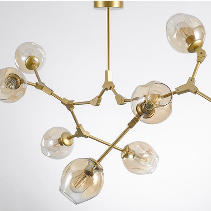 Valentina Nordische Kunst Molekulare Pendelleuchte, Gradient GRÜNES GLAS - Cueteks
