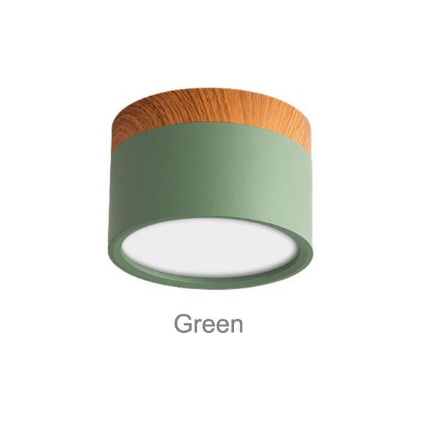 Moderne LED-Downlights Makrone Deckenleuchte, Grün&Weiß - Cueteks