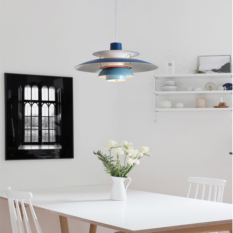 Moderne Macaron Regenschirm Pendelleuchte. Rauchviolett & Grau - Cueteks