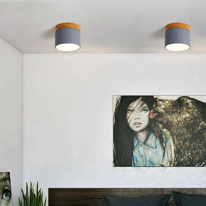 Moderne LED-Downlights Makrone Deckenleuchte, Grün&Weiß - Cueteks