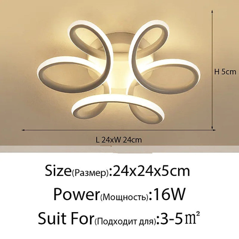 Lacey Moderne LED Deckenleuchte aus Metall für Korridor, Metall - Cueteks