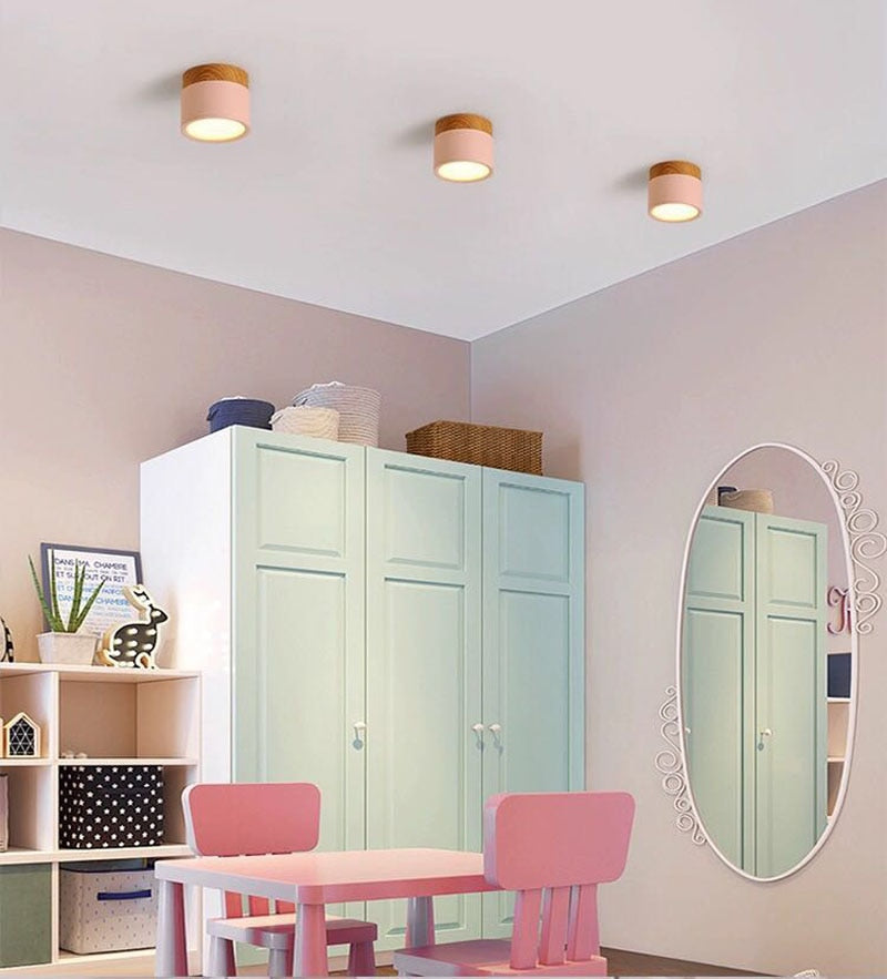 Moderne LED-Downlights Makrone Deckenleuchte, Grün&Weiß - Cueteks