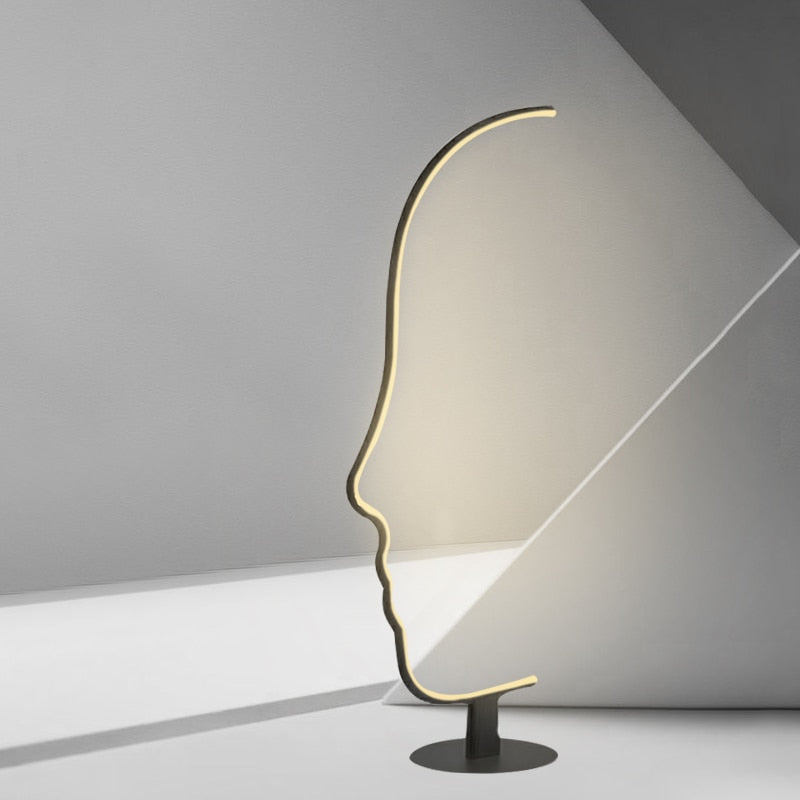 Postmoderne LED-Stehlampe mit menschlichem Gesicht, L170CM - Cueteks