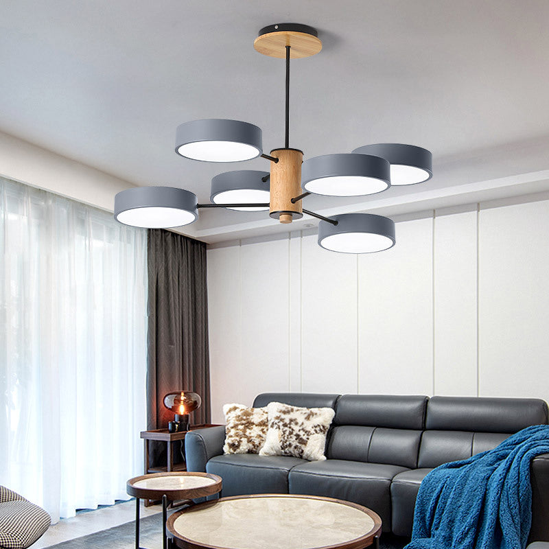 Moderne Industrielle Kronleuchter Pendelleuchte, Grau - Cueteks