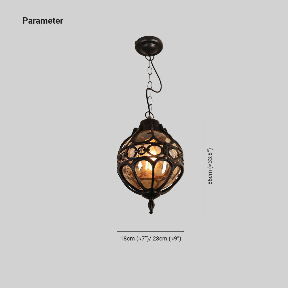Alessio Vintage Pendelleuchte, Schwarz/Bronze, ∅18/23CM - Cueteks