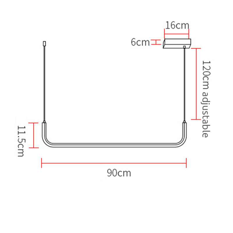 Edge Moderne Minimalistische LED Kronleuchter Pendelleuchte, Goldrahmen - Cueteks