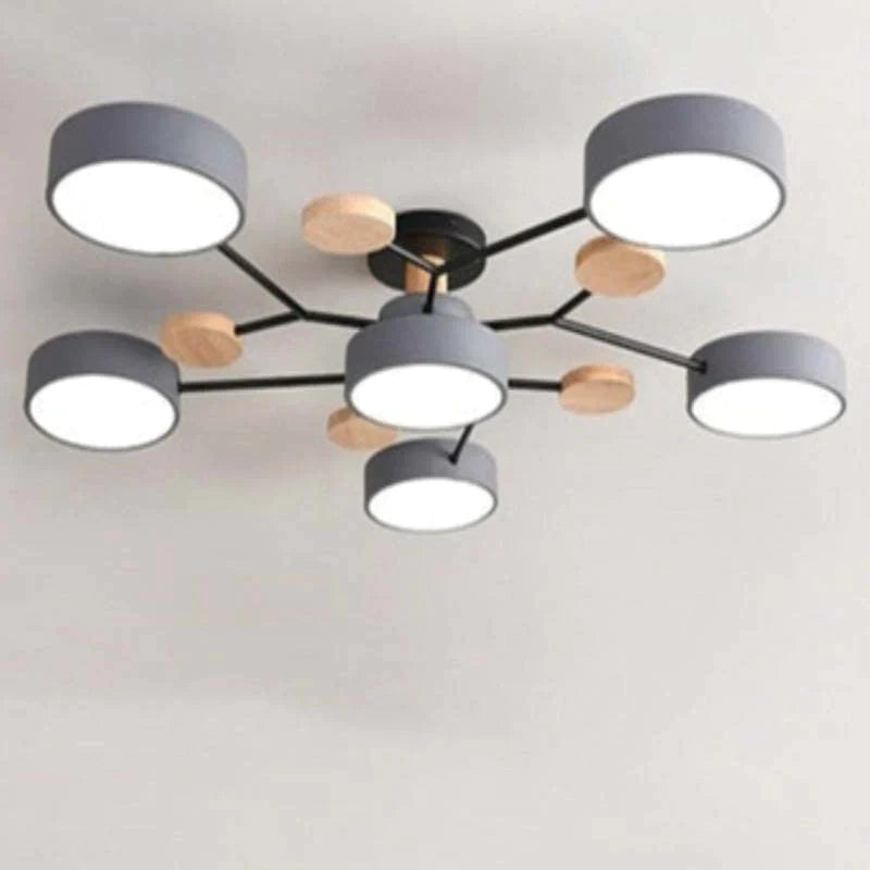 Moderne runde LED Deckenleuchte für Wohn- / Schlafzimmer, Grün - Cueteks