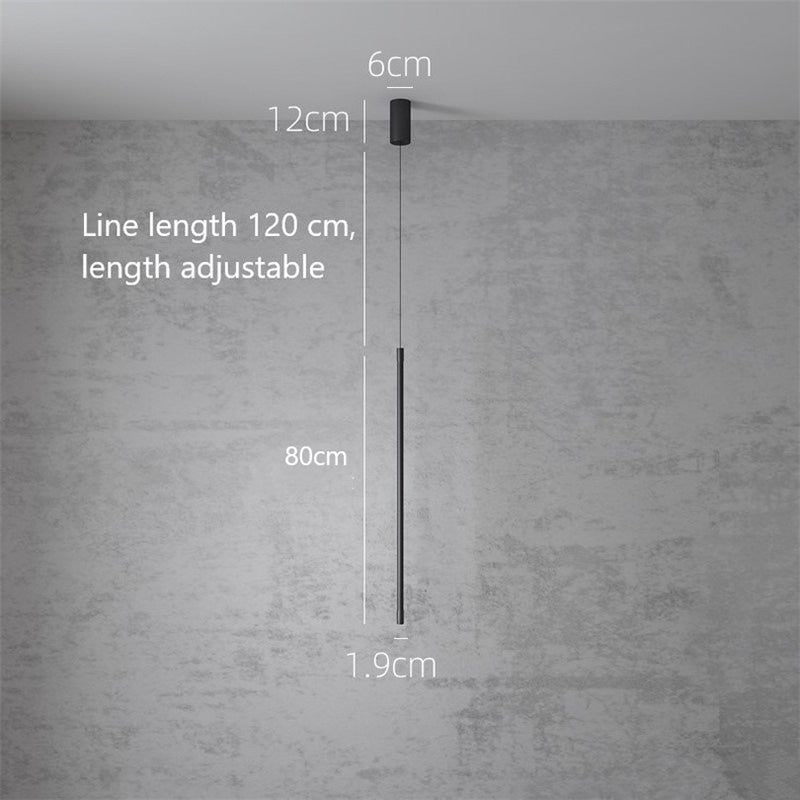 Edge Moderne Nachttischlampe LED Pendelleuchten, L 80CM - Cueteks