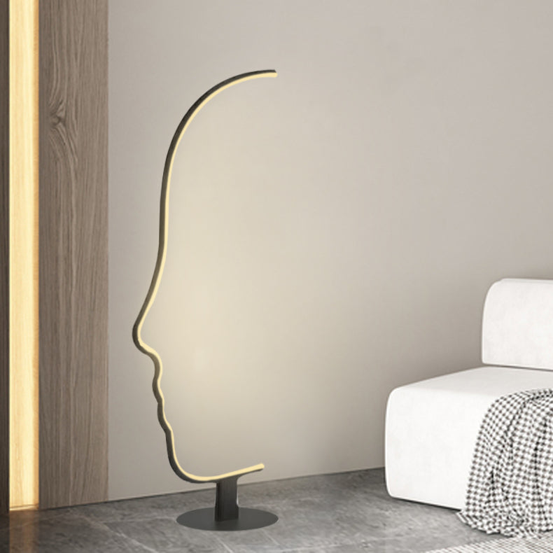 Postmoderne LED-Stehlampe mit menschlichem Gesicht, L170CM - Cueteks