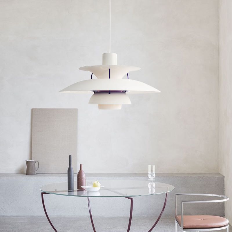 Moderne Macaron Regenschirm Pendelleuchte. Rauchviolett & Grau - Cueteks