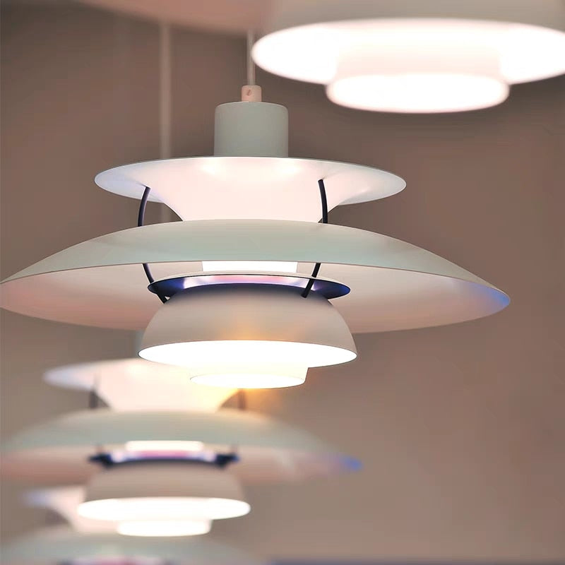 Moderne Macaron Regenschirm Pendelleuchte. Rauchviolett & Grau - Cueteks