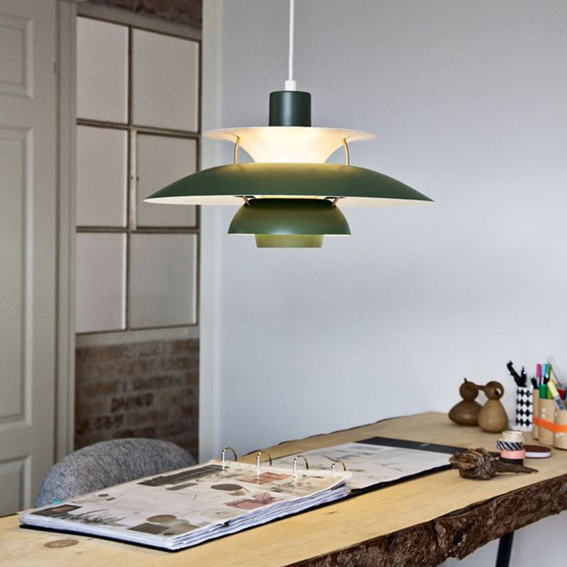 Moderne Macaron Regenschirm Pendelleuchte. Rauchviolett & Grau - Cueteks