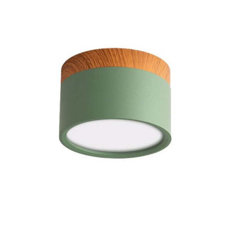 Moderne LED-Downlights Makrone Deckenleuchte, Grün&Weiß - Cueteks